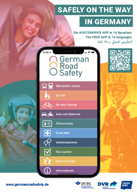 Vorschaubild der PDF-Datei Plakat „German Road Safety-App” (PDF, DIN A3)